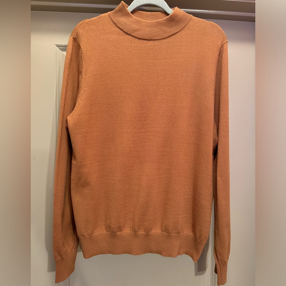 JEFF Brown Tan Knit Sweater size L